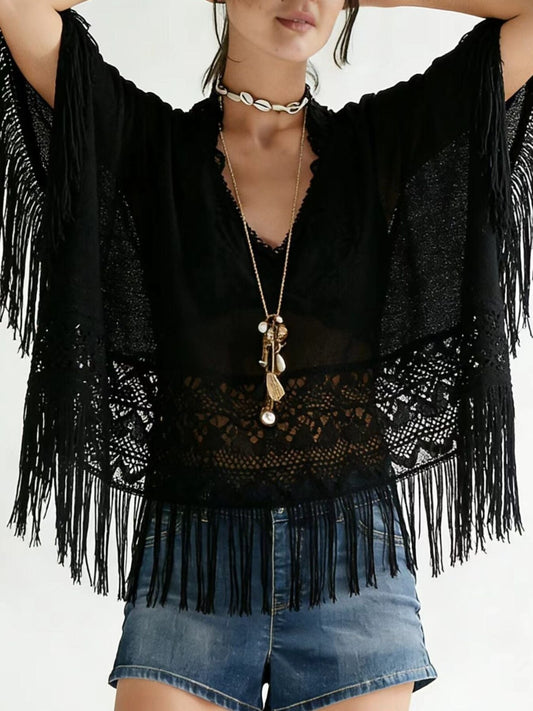 Lace Fringe Cover-Up