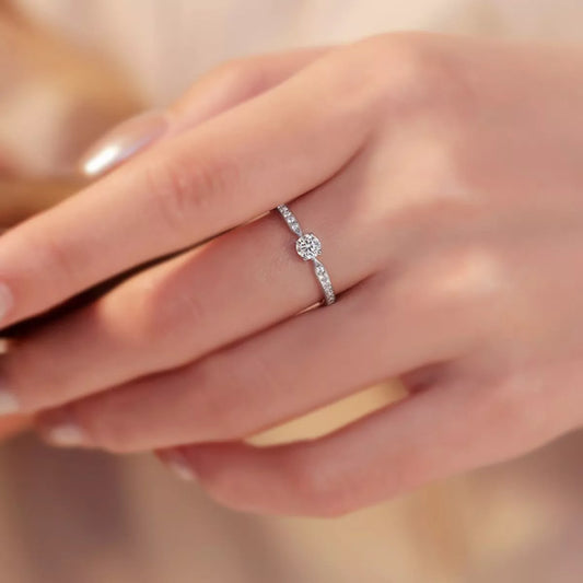 1 Carat 925 Sterling Silver Moissanite Ring