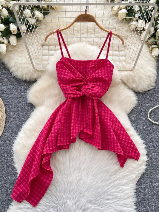 Twisted Font Asymmetrical Cami