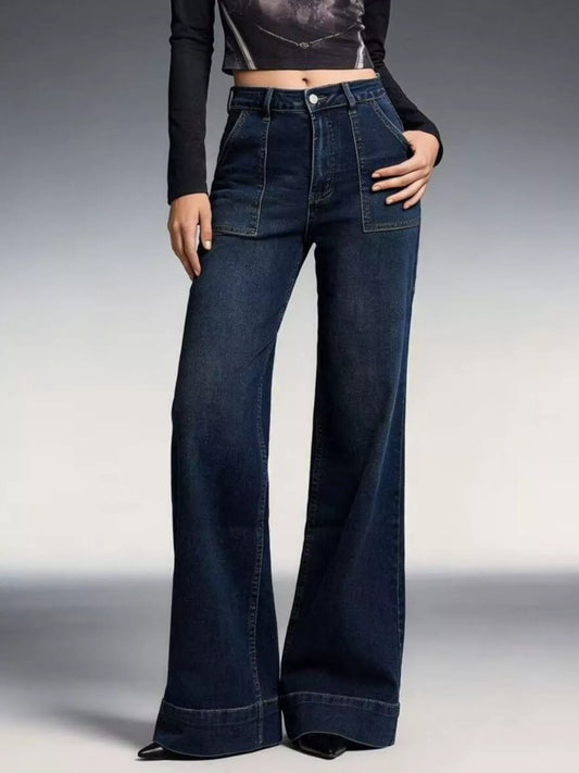 High-Waisted Flare Leg Jeans