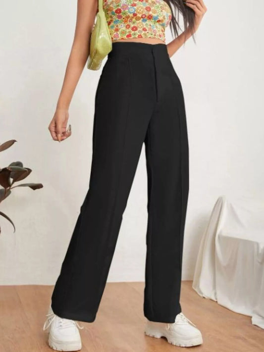 High Waist Straight Leg Dress Pants