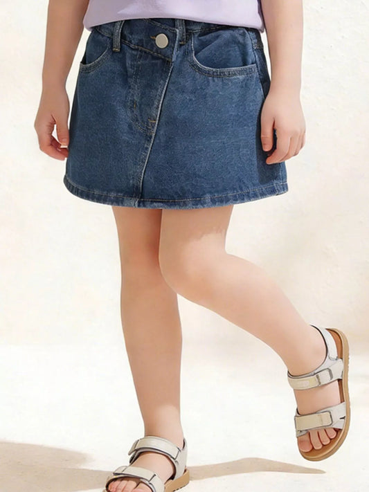 Children's Asymmetrical Denim Skort