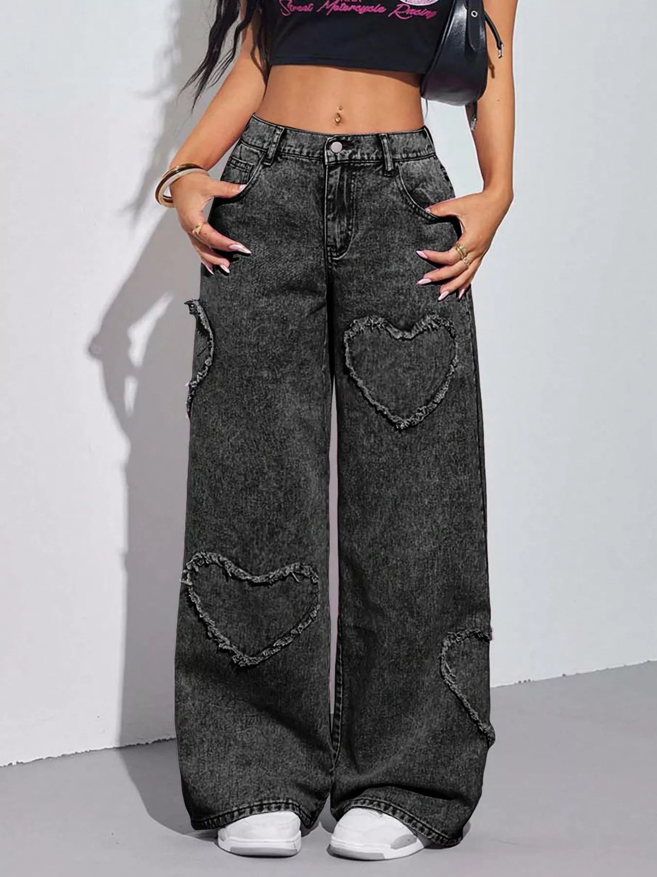 Heart Wide Leg Jeans