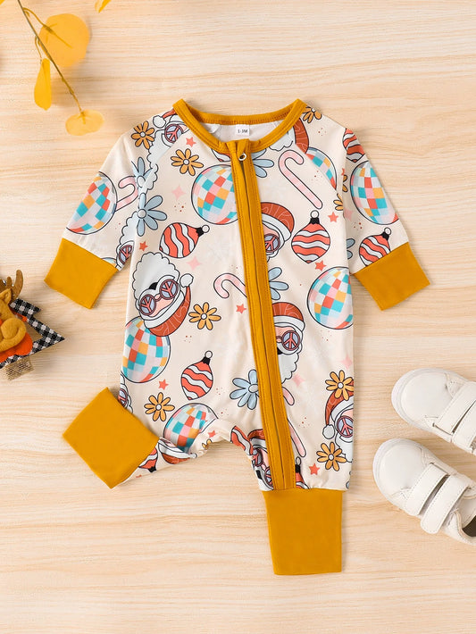 Children's Printed Long Sleeve One-Piece