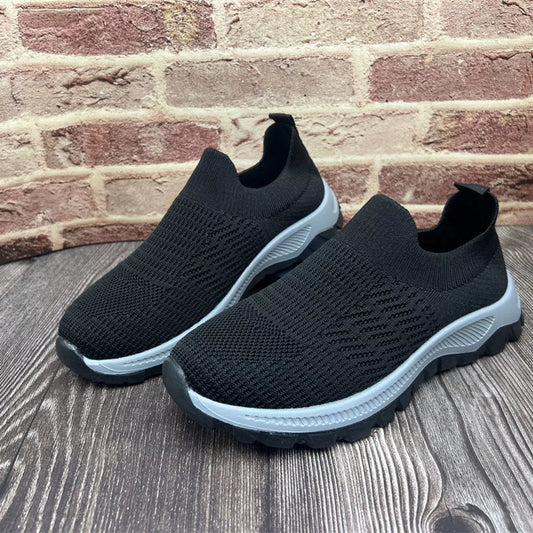 Round Toe Mesh Slip-Ons