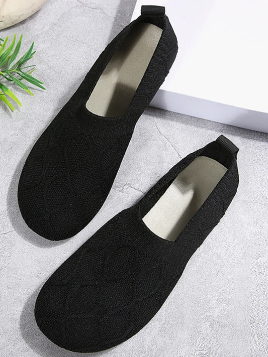 Round Toe Flats Mesh Slip-Ons