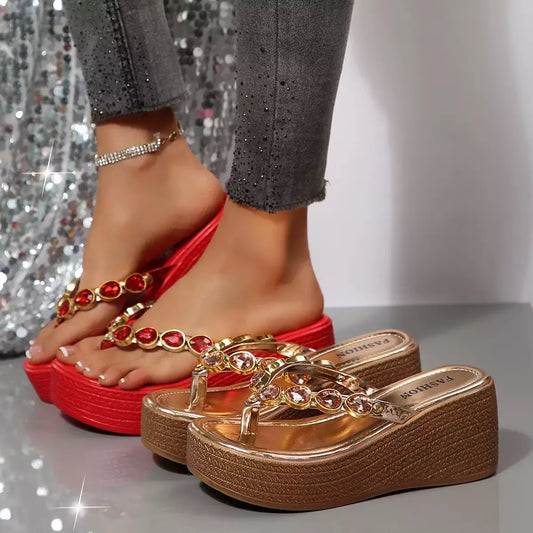 Toe Post Wedge Sandals