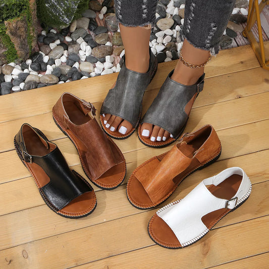 Open Toe Buckle Sandals