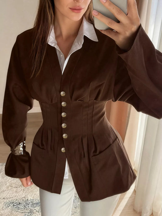 Button Down Long Sleeve Outerwear