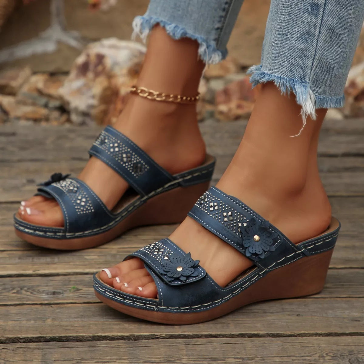 Open Toe Wedge Sandals