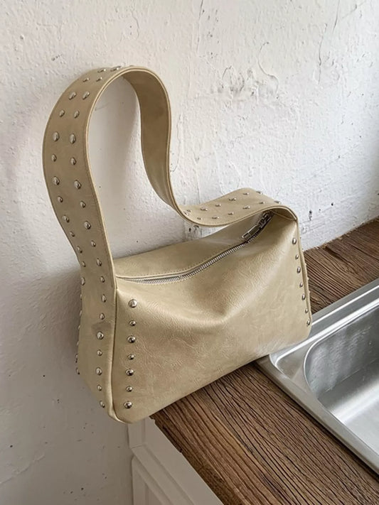 Studded Accent Shoulder Bag