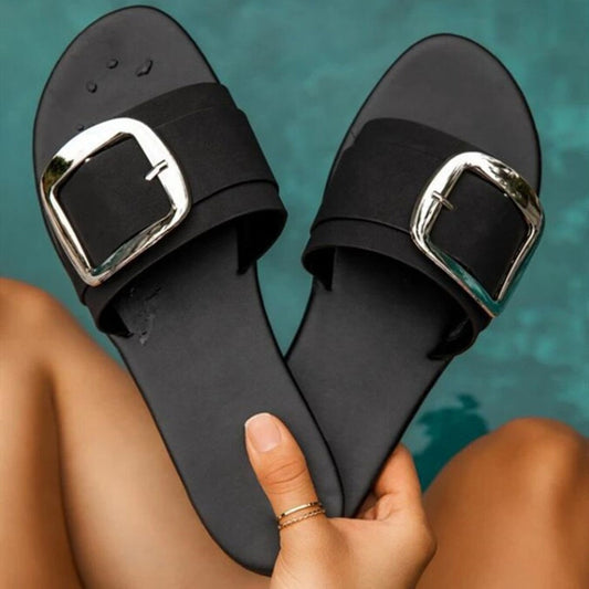 Open Toe Buckle Sandals