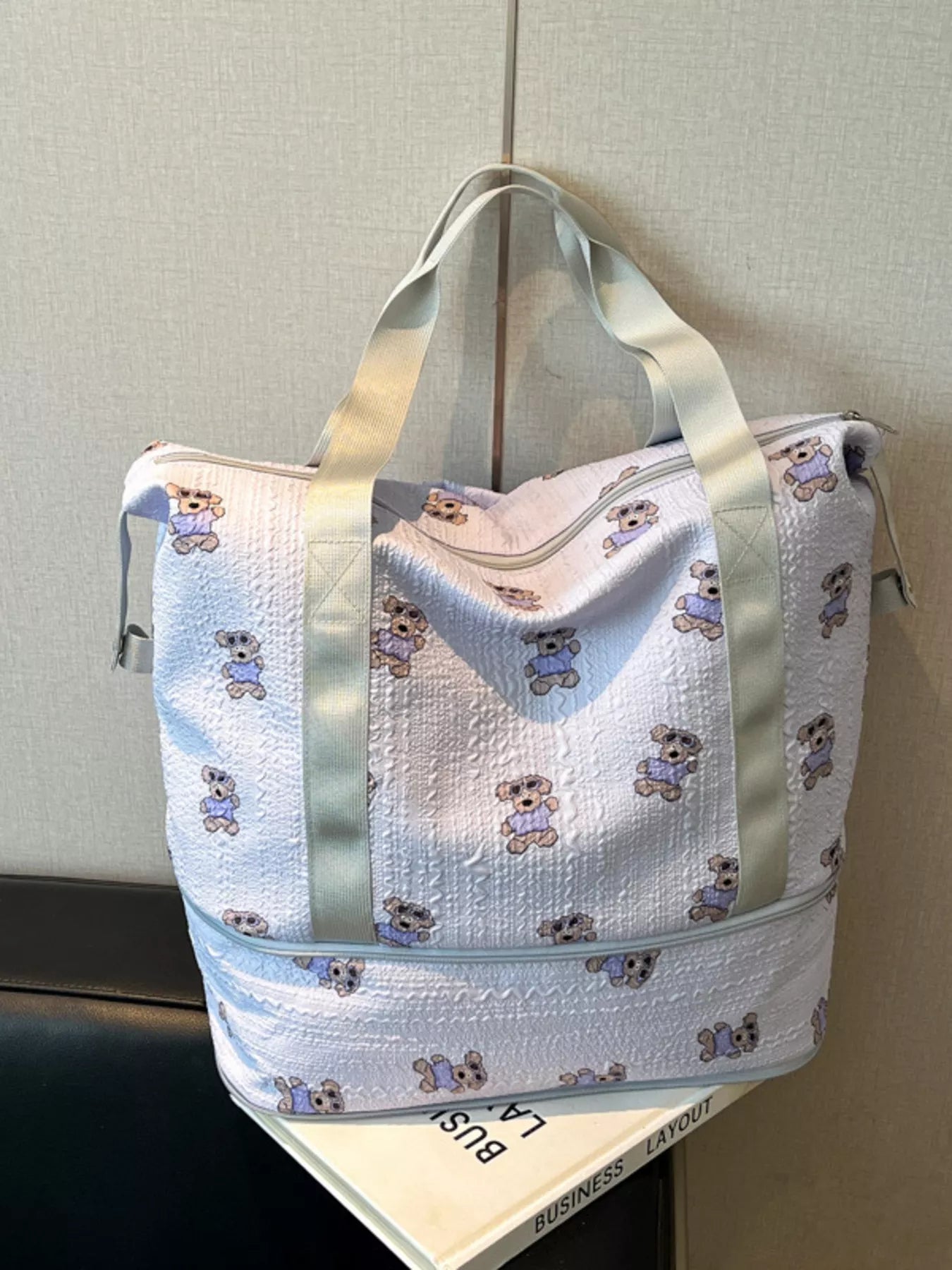 Teddy Bear Print Travel Bag