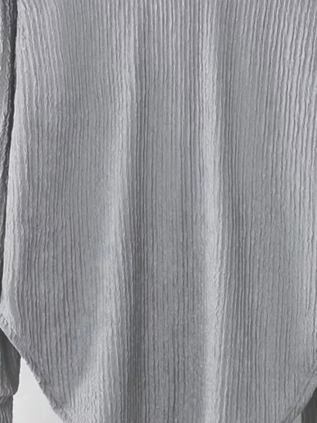 Textured Long Sleeve Hoodie and Pants Set