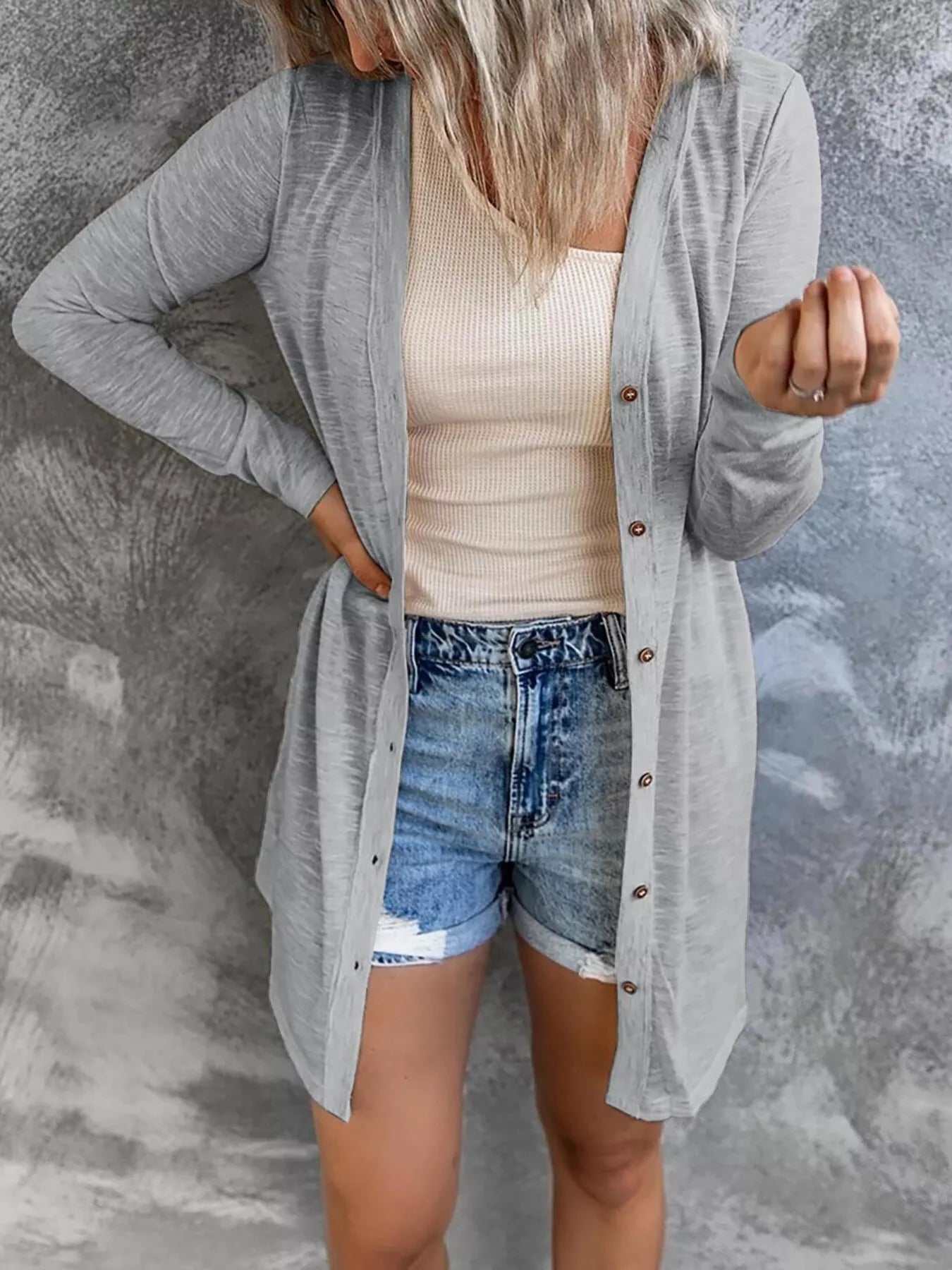 Lightweight Button-Down Cardigan