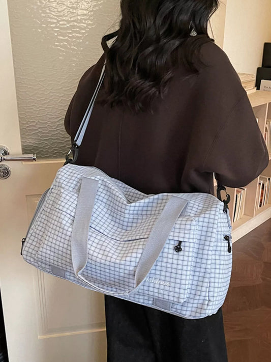 Lightweight Plaid Travel Bag