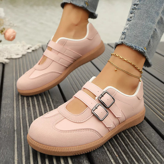 Buckle Strap Casual Sneakers