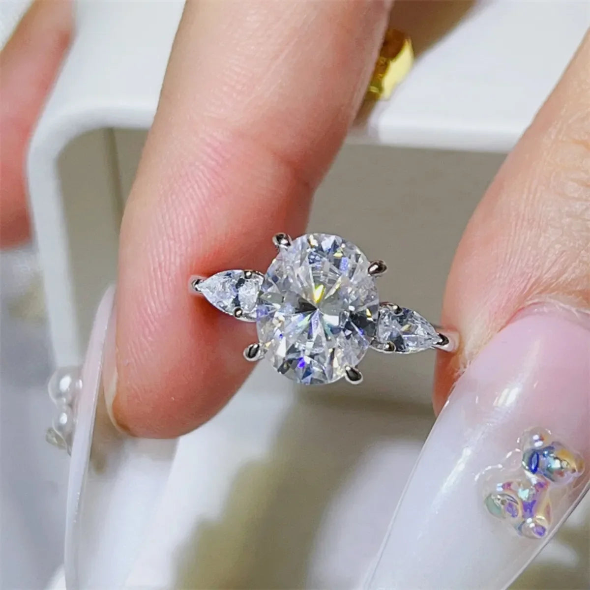 3 Carat Moissanite 925 Sterling Silver Ring