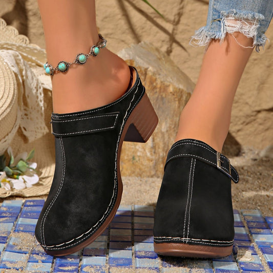 Round Toe Platform Slip-Ons