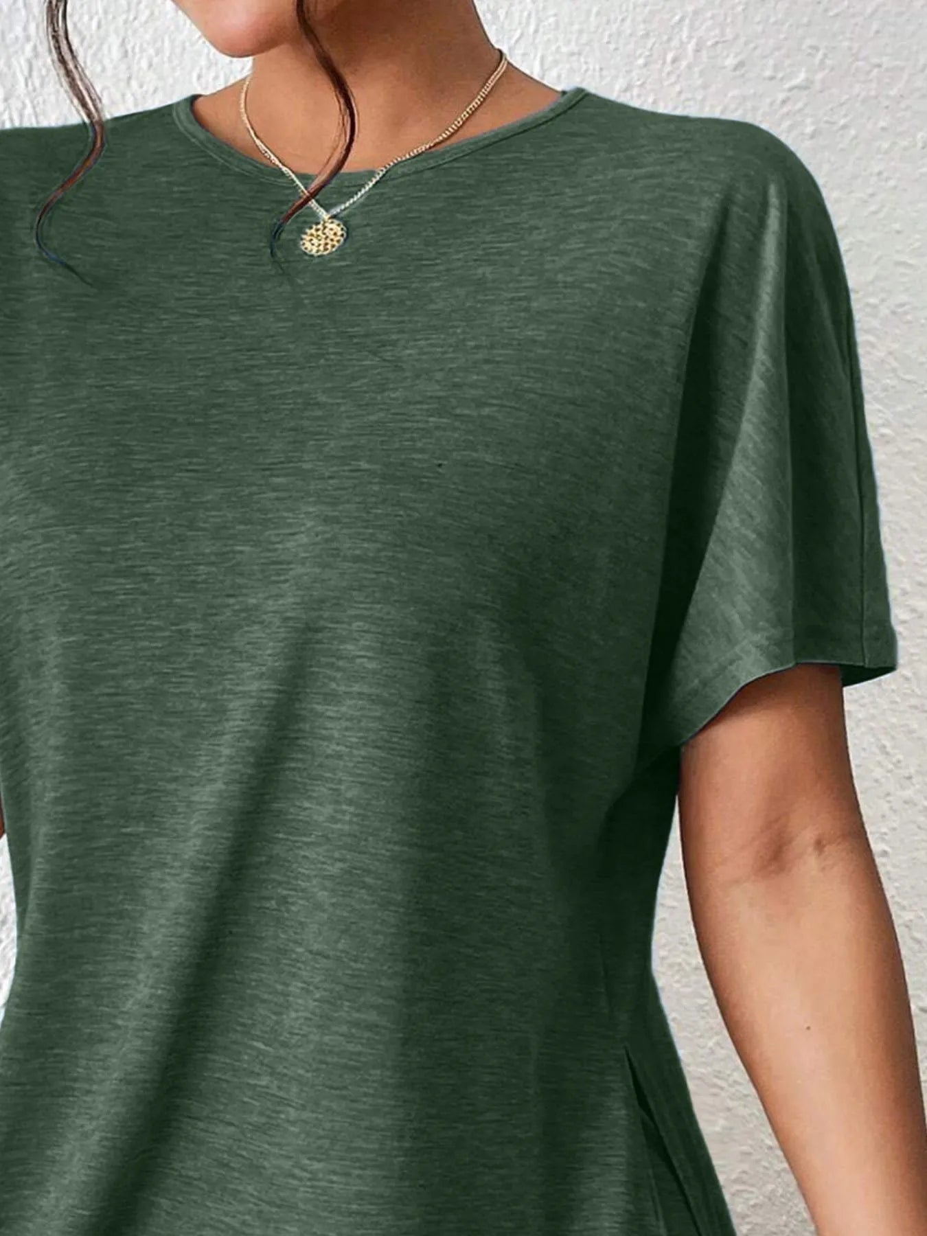 Casual Round Neck T-Shirt and Shorts Set