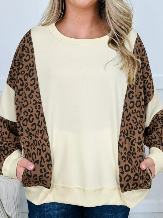 Leopard Round Neck Sweatshirt