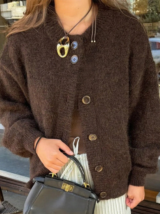 Button Down Long Sleeve Cardigan