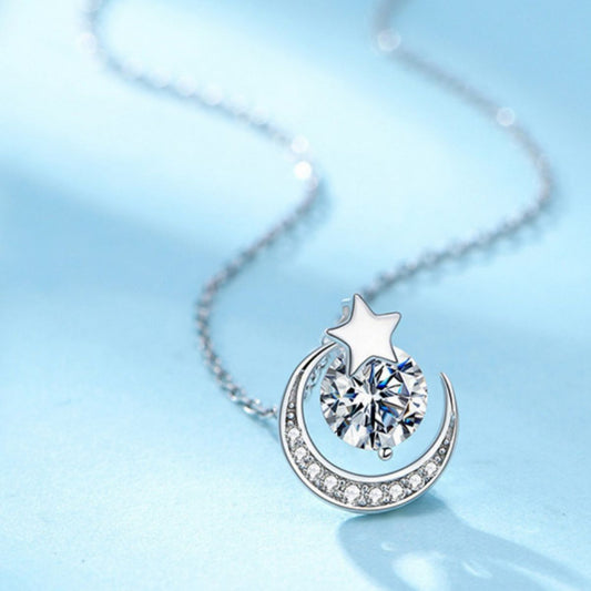 Star and Moon Pendant Necklace