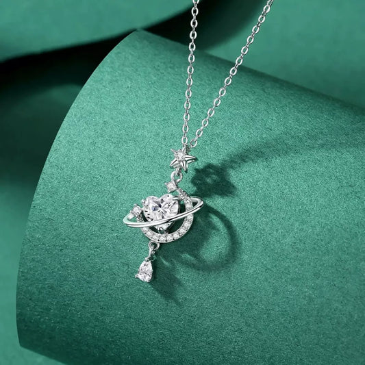 Planet Heart Pendant Necklace