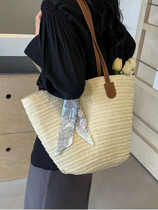 Woven Straw Shoulder Bag