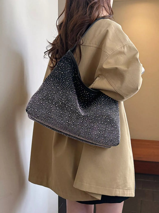 Sparkling Rhinestone Hobo Shoulder Bag