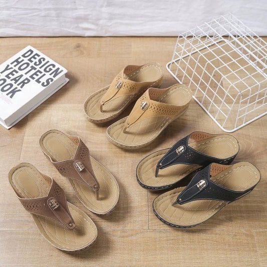 Toe Post Wedge Sandals