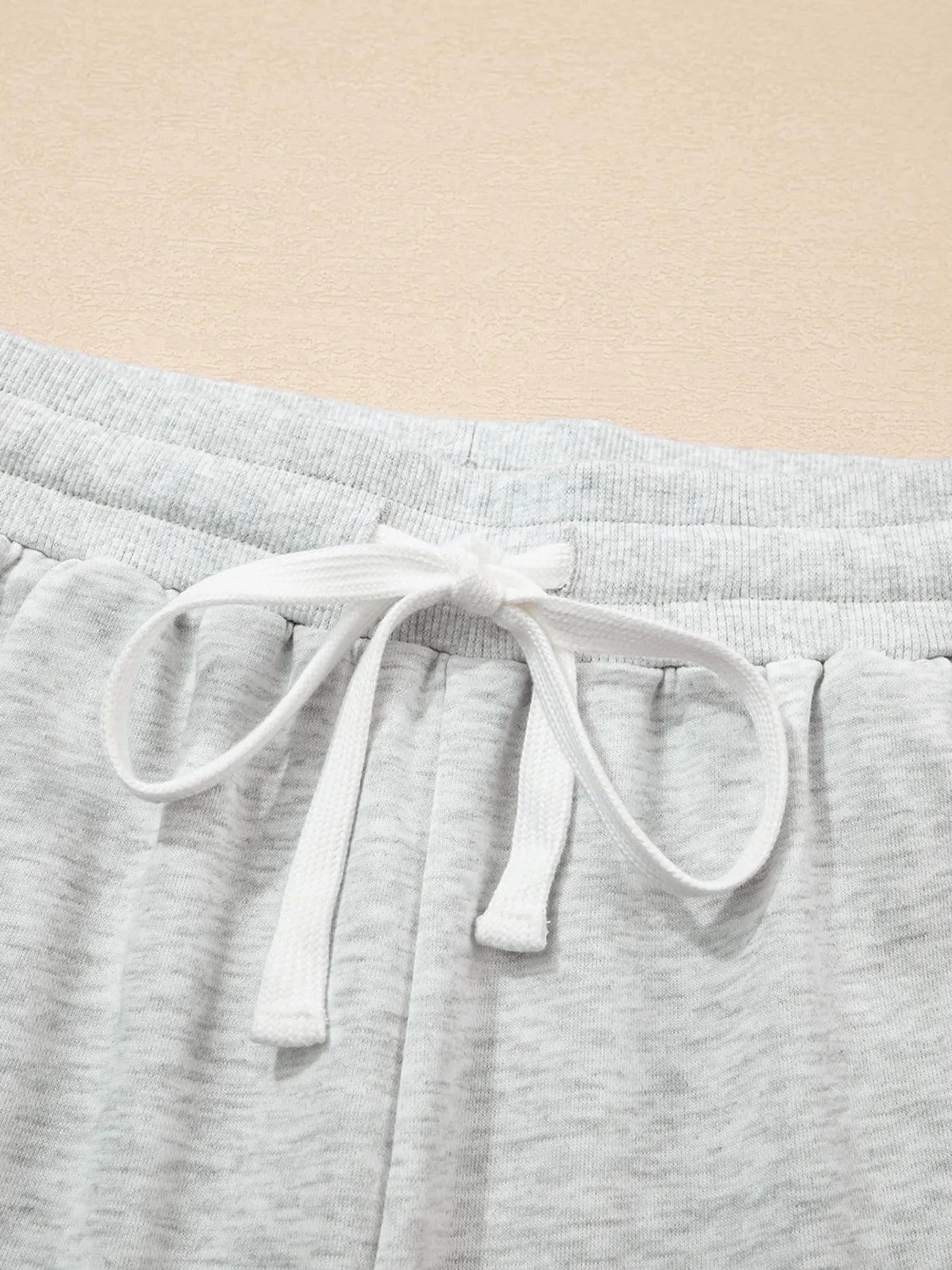 Color Block Long Sleeve Sweatshirt and Shorts Set