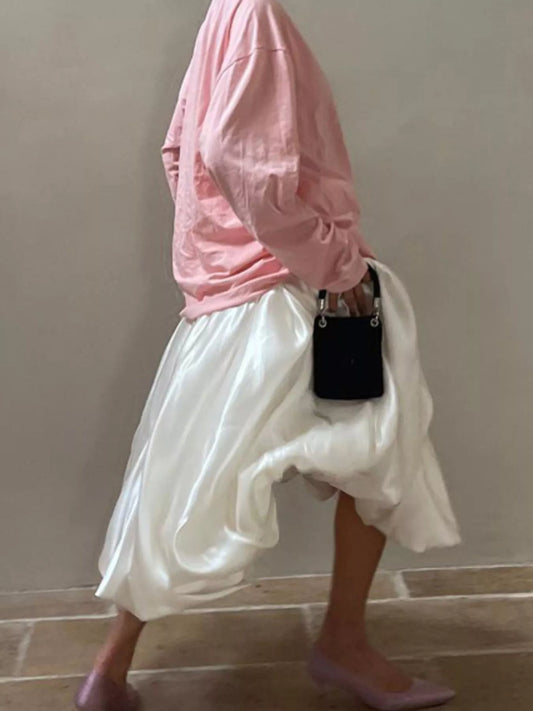 Flowy Satin Maxi Skirt