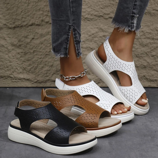 Cutout Platform Sandals