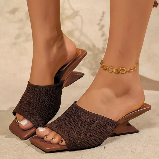 Open Toe Block Heels Sandals